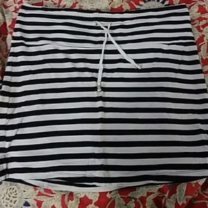 Black and white skirt.